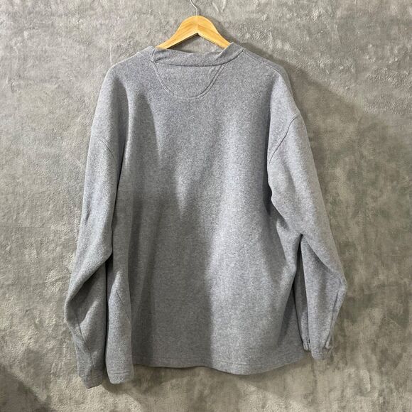 FILA Spell Out Fleece Sweatshirt Embroidered Logo Grey Men’s Size XXL - Picture 3 of 14